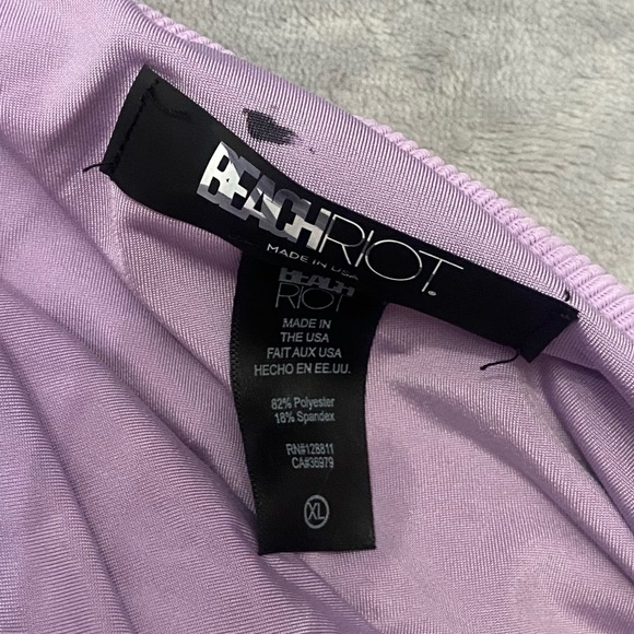 New! Beach Riot Joyce swimsuit purple colorblock 27714 - Picture 11 of 16